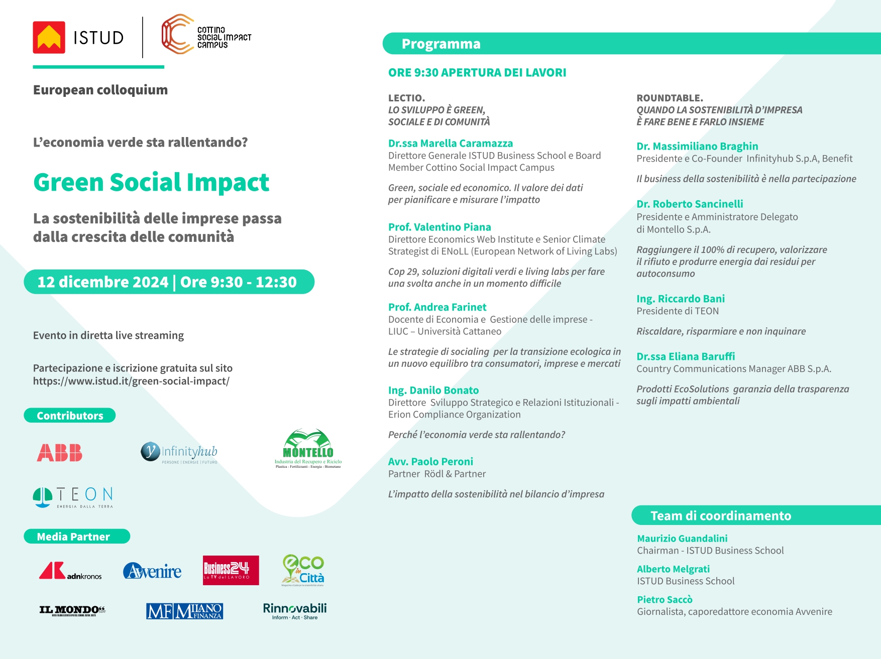 GREEN SOCIAL IMPACT – 12 Dicembre 9:30 – 12:30